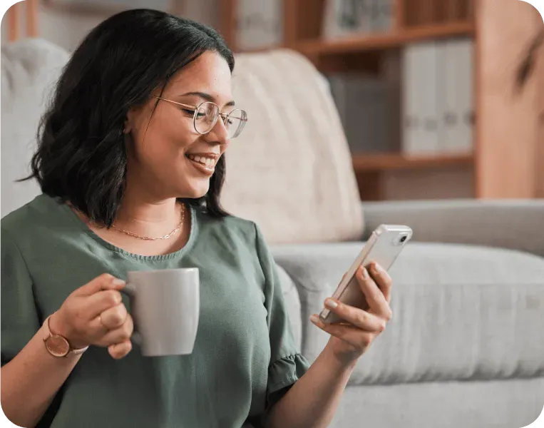 Person opening the Yuna app for in-the-moment coaching