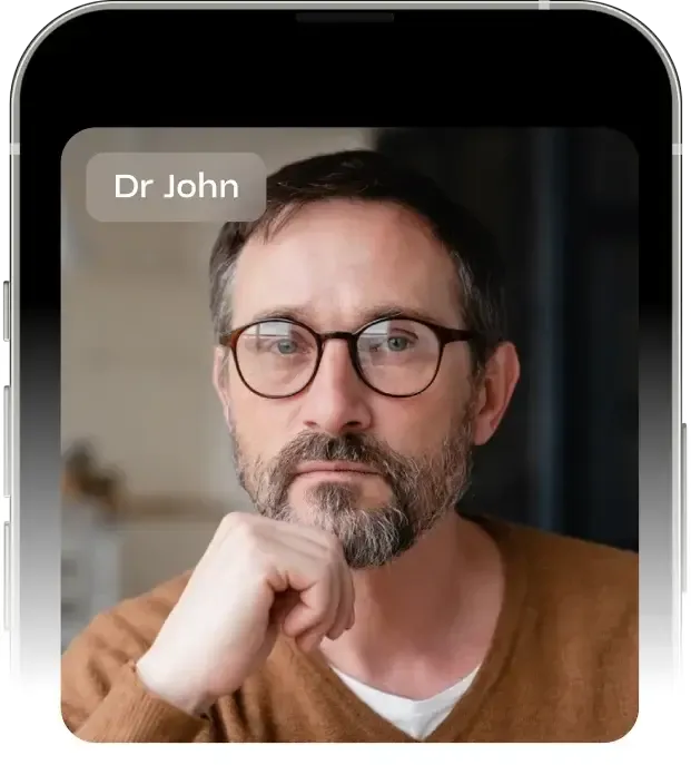 phone video call with therapist