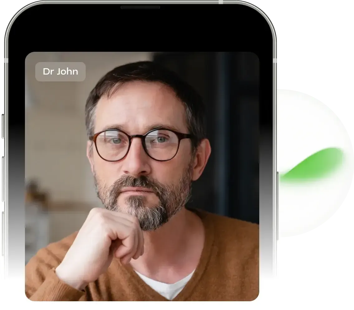 phone video call with therapist