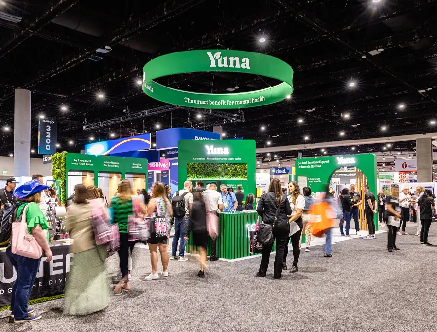Attendees at the Yuna booth during SHRM 2025