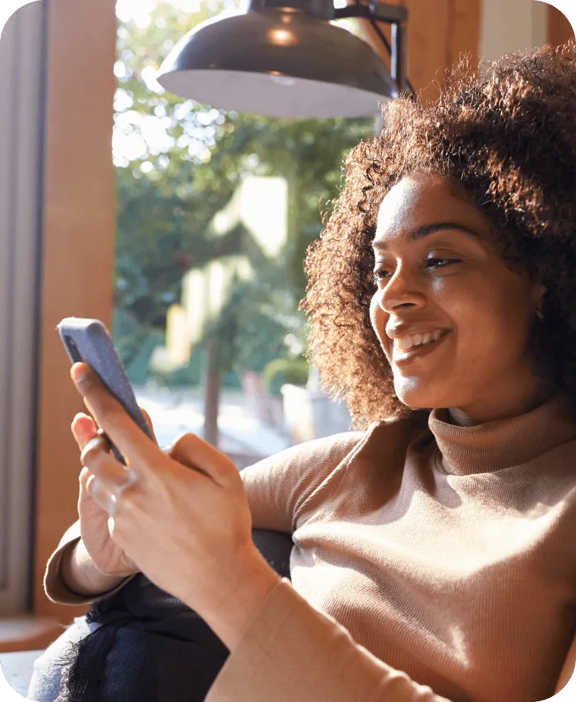 woman using phone